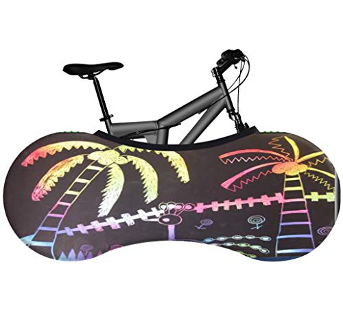 KaiXINSun Bosquejo A Color Dibujo Cocotero Fundas para Bicicletas, Funda En Interiores Bicicletas Funda Resistente El Polvo Funda Bicicleta De Montaña Bicicleta De Carretera Funda Protectora Anti UV