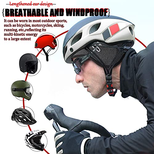 Kakveiai Ciclismo Skull Cap, Gorro Ciclismo, Casco Forro a Prueba de Viento Ciclismo, Térmico, A Prueba de Viento Gorro Invierno, Agujero de Gafas,Apto para Moto, Esquí, Correr (Hombre)