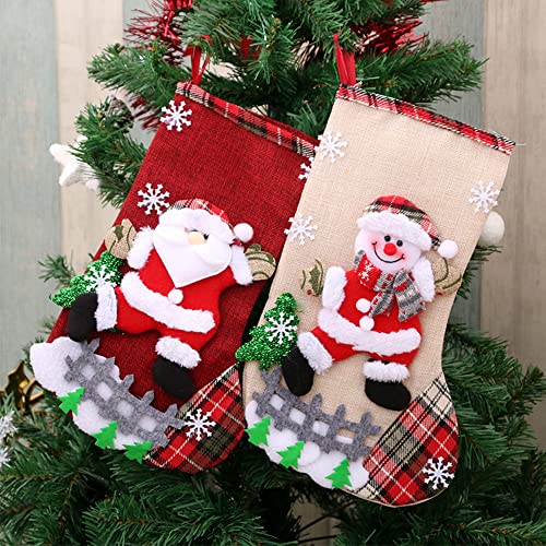 KALIONE Calcetines de decoración de Navidad Calcetines de Navidad Bolsa de regalo Tienda de regalos Pequeña Sorpresa Útil Individualidad Hermoso Interesante Color Calcetín 4 Modelos
