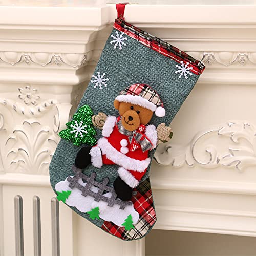 KALIONE Calcetines de decoración de Navidad Calcetines de Navidad Bolsa de regalo Tienda de regalos Pequeña Sorpresa Útil Individualidad Hermoso Interesante Color Calcetín 4 Modelos