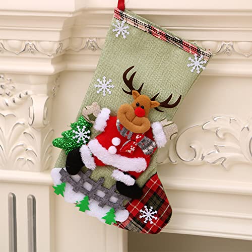 KALIONE Calcetines de decoración de Navidad Calcetines de Navidad Bolsa de regalo Tienda de regalos Pequeña Sorpresa Útil Individualidad Hermoso Interesante Color Calcetín 4 Modelos