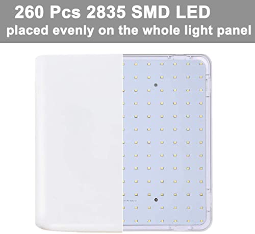 Kambo LED Lámpara de Techo Moderna 48W Cuadrada Blanca, Plafon Techo Led Moderno Blanco Neutro 4500K 30CM Para Baño Cocina Sala de Estar Dormitorio Pasillo Habitacion Comedor Balcón