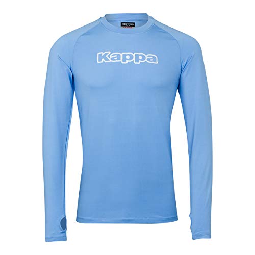 Kappa 302FEU0, Camiseta de Manga Larga Para Hombre, Azul (Cielo), M