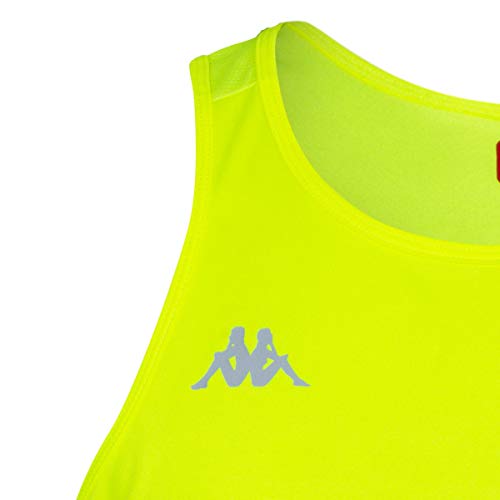 Kappa Fanto Top Running, Hombre, Amarillo Fluor, M