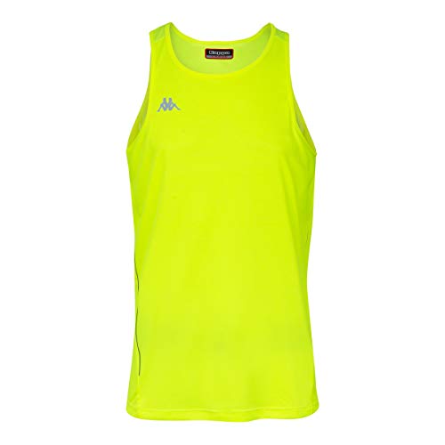 Kappa Fanto Top Running, Hombre, Amarillo Fluor, M