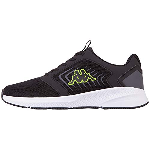 Kappa PALCA Unisex, Zapatillas para Correr de Carretera Adulto, 1133 Black Lime, 43 EU