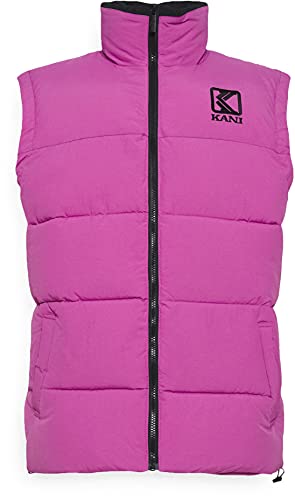 Karl Kani Og Puffer Vest Jacket – Light Purple – Chaqueta sin mangas de invierno para hombre, violeta violeta M