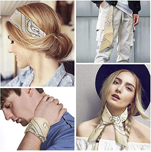 ...KARL LOVEN Bandana 100% algodón Paisley Rojo Pañuelo para el cuello cabeza bufanda para hombre mujer niño muñeca Pulsera motociclista Deportiva