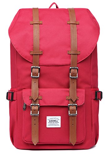 KAUKKO Mochilas Tipo Casual Compartimento para 15" Portátil 22 litros Rojo