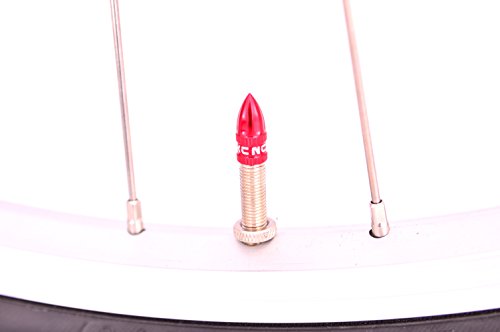 KCNC Valve Caps Presta French Pair MTB Road Bike Red by KCNC