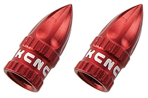 KCNC Valve Caps Presta French Pair MTB Road Bike Red by KCNC