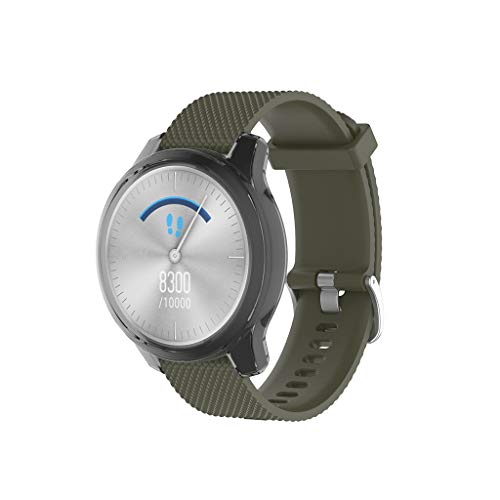 kdjsic Funda Protectora Transparente de TPU para Reloj para Garmin vivomove Luxe vivomove Style Smart Watch Protector Cover