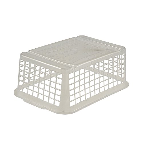keeeper Cesta de almacenamiento, Plástico resistente (PP), 4,5 l, 30 x 20 x 11 cm, Fred, Transparente neutro