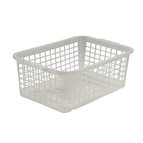 keeeper Cesta de almacenamiento, Plástico resistente (PP), 4,5 l, 30 x 20 x 11 cm, Fred, Transparente neutro