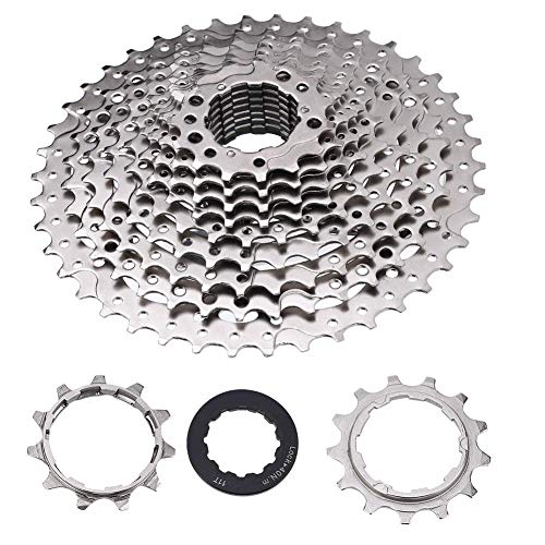 Keenso Cassettes para Bicicletas y 3 Accesorios, Cassette de Piñones 9/10/11/12 Velocidad 32/36/42/46T (11V 11-42T)