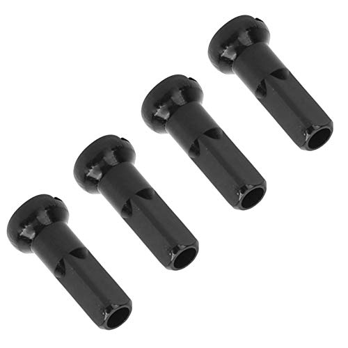 Keenso Pezones de radios de Bicicleta, 100 Piezas de aleación de Aluminio Casquillo de radios de Bicicleta Pezones de radios de Bicicleta Cubierta de radios Accesorio de Ciclismo(Negro)