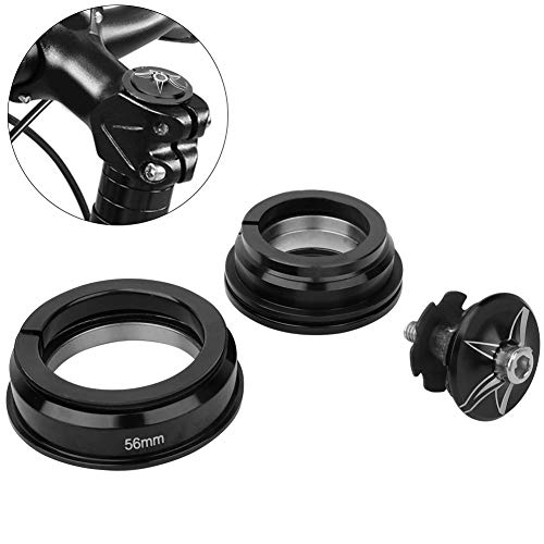 Keenso Pipa Direccion Cónica para Bici, Universal 44-56 mm Accesorios de Rodammientos Sellados Bici MTB (Negro 44 / 56MM)