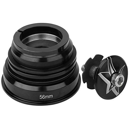 Keenso Pipa Direccion Cónica para Bici, Universal 44-56 mm Accesorios de Rodammientos Sellados Bici MTB (Negro 44 / 56MM)