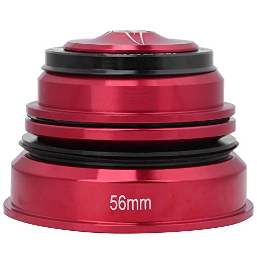 Keenso Pipa Direccion Cónica para Bici, Universal 44-56 mm Accesorios de Rodammientos Sellados Bici MTB (Rojo 44 / 56MM)