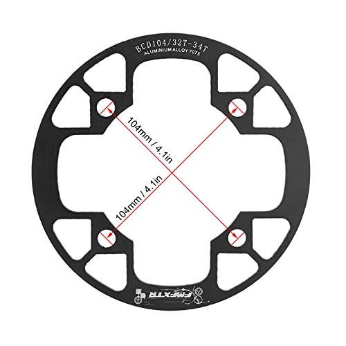 Keenso Protector para Plato de Bicicleta, Cubierta de Bielas de Cadena de Bicicleta de Montaña