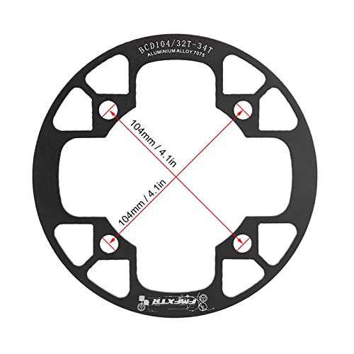 Keenso Protector para Plato de Bicicleta, Cubierta de Bielas de Cadena de Bicicleta de Montaña