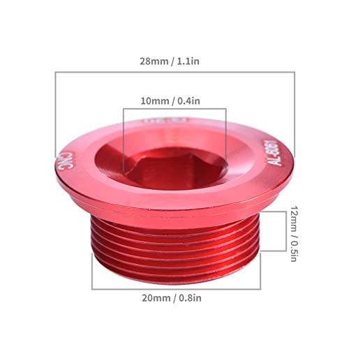 Keenso Tornillos para Biela, Tapon para Agujero del Tornillo 590 596(Rojo)