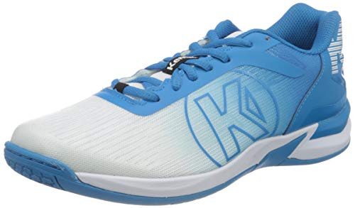 Kempa Attack 2.0 Women, Zapatillas de Balonmano Mujer, Multicolor (Weiß/Kempablau 01), 39 EU