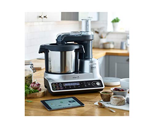 Kenwood kCook Multi Smart CCL450SI Robot de Cocina Multifunción con Wifi Controlable con una App desde el Móvil, con +600 Recetas Gratuitas, Balanza integrada, 1500 W, Capacidad 4,5L