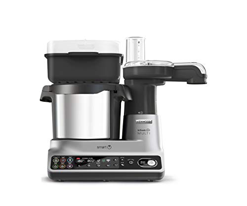 Kenwood kCook Multi Smart CCL450SI Robot de Cocina Multifunción con Wifi Controlable con una App desde el Móvil, con +600 Recetas Gratuitas, Balanza integrada, 1500 W, Capacidad 4,5L