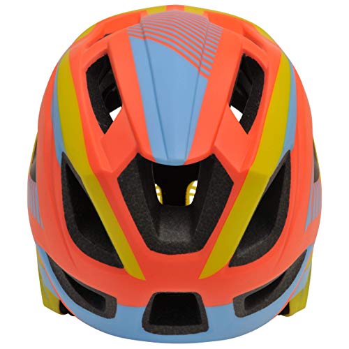 KIDDIMOTO - Casco Integral para Bicicleta, Patinete y Patinete con Protector de Barbilla Desmontable - tamaño Medio (53-58cm) - Color Amarillo y Naranja