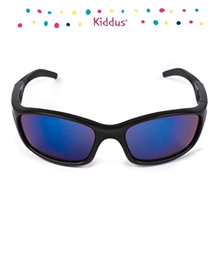 Kiddus Gafas de Sol Deportivas para Niñas y Niños a partir de 6 años. La mejor Seguridad y Protección con Filtro Solar UV400. Para actividades al aire libre.