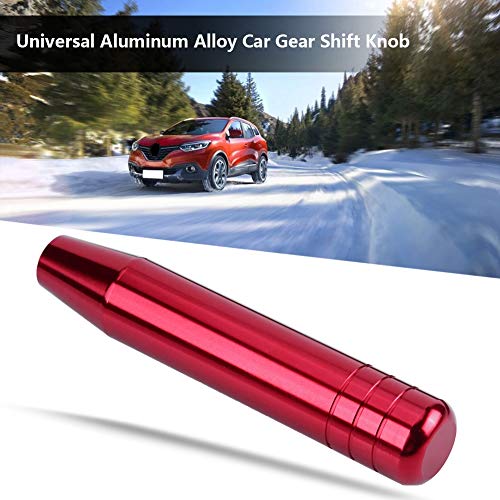 KIMISS Perilla de cambio universal,Perilla de cambio de engranaje del coche,Perilla de palanca de cambios automática de aleación de aluminio con longitud de 18 cm / 7.1 in( rojo)