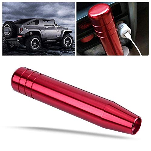 KIMISS Perilla de cambio universal,Perilla de cambio de engranaje del coche,Perilla de palanca de cambios automática de aleación de aluminio con longitud de 18 cm / 7.1 in( rojo)