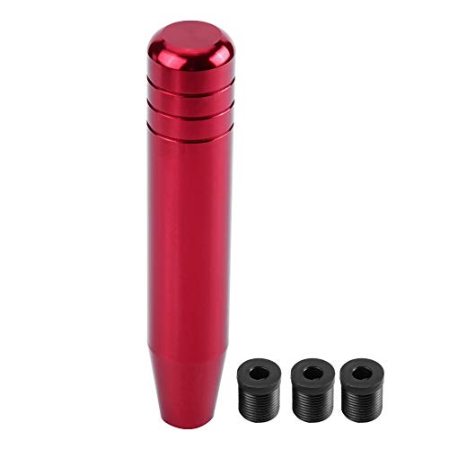 KIMISS Perilla de cambio universal,Perilla de cambio de engranaje del coche,Perilla de palanca de cambios automática de aleación de aluminio con longitud de 18 cm / 7.1 in( rojo)