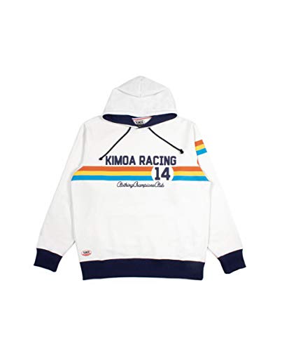 Kimoa - Sudadera Capucha Racing 14 Crema, M Unisex Adulto