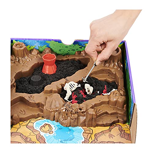 Kinetic Sand 6055874 Dino Dig Juego con 10 Huesos Ocultos de Dinosaurio para Descubrir, para niños de 6 años en adelante