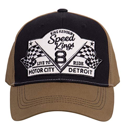 King Kerosin Speed Kings Gorra de béisbol, Olivgrün, S-M para Hombre