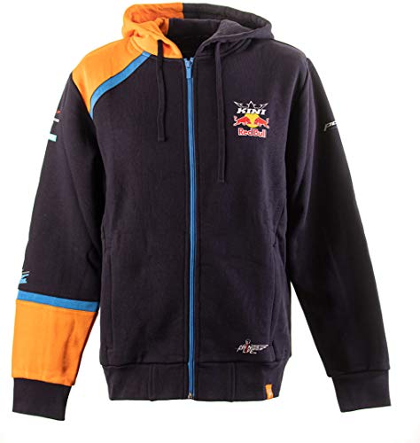 KINI Red Bull Team Herren Zip Hoodie, Navy Orange, L, 3L102138