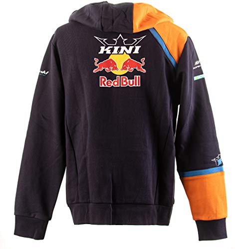 KINI Red Bull Team Herren Zip Hoodie, Navy Orange, L, 3L102138