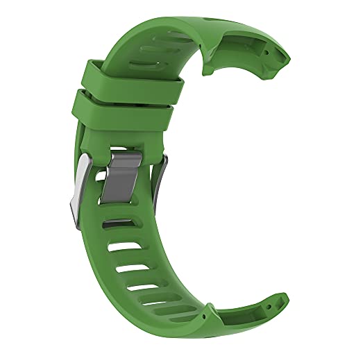 KINOEHOO Correas para relojes Compatible con Garmin Forerunner 610 Pulseras de repuesto.Correas para relojesde silicona.(verde)