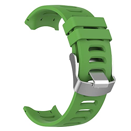 KINOEHOO Correas para relojes Compatible con Garmin Forerunner 610 Pulseras de repuesto.Correas para relojesde silicona.(verde)
