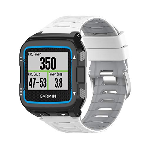 KINOEHOO Correas para relojes Compatible con Garmin Forerunner 920XT Pulseras de repuesto.Correas para relojesde siliCompatible cona.(Gris blanco)