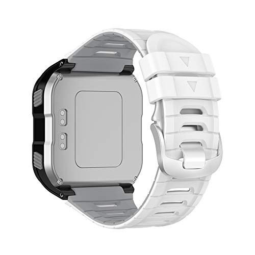 KINOEHOO Correas para relojes Compatible con Garmin Forerunner 920XT Pulseras de repuesto.Correas para relojesde siliCompatible cona.(Gris blanco)