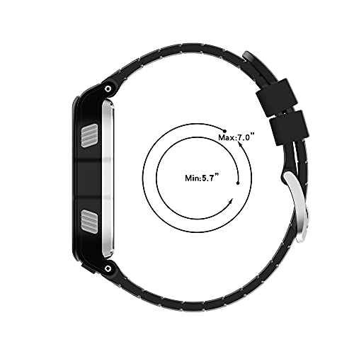 KINOEHOO Correas para relojes Compatible con Garmin Forerunner 920XT Pulseras de repuesto.Correas para relojesde silicona.(negro)