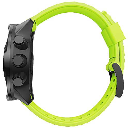 KINOEHOO Correas para relojes Compatible con Suunto 7/9/9 baro/D5/spartan sport Pulseras de repuesto.Correas para relojesde silicona.(verde)