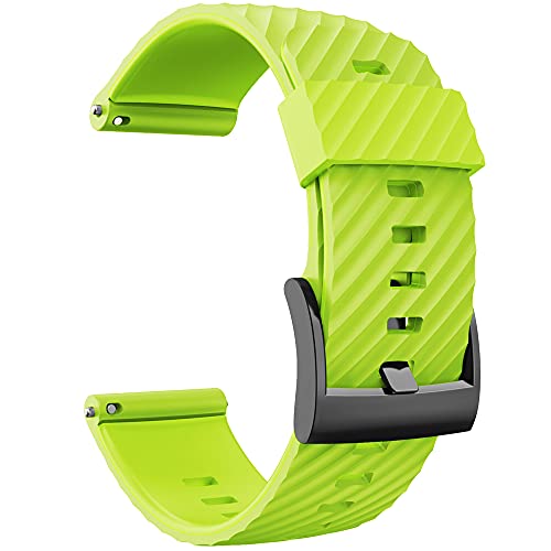 KINOEHOO Correas para relojes Compatible con Suunto 7/9/9 baro/D5/spartan sport Pulseras de repuesto.Correas para relojesde silicona.(verde)