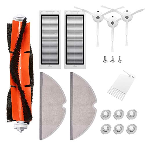 Kit de Accesorios para Xiaomi Aspirador Roborock S50 S51 S55 S5 S6 Xiaomi Mi Robot, Cepillo Principal, Cepillo Lateral, Filtro HEPA, Paños de fregona, Tanque de Agua Filtro, Herramienta de Limpieza