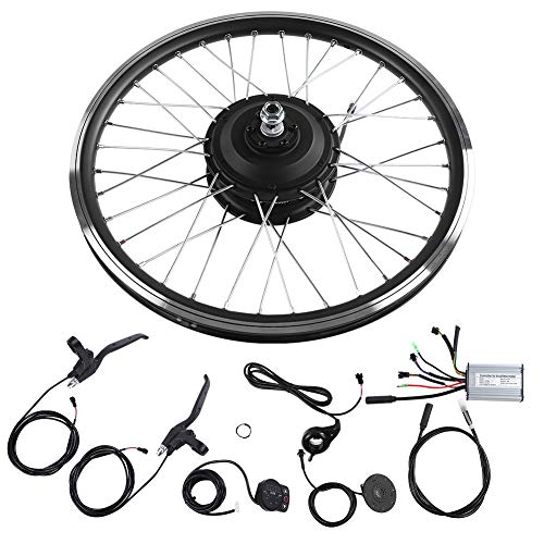 Kit de Bicicleta Eléctrica, Rueda de 20 Pulgadas 36V/48V 250W Motor Velocidad Máxima 25km/h Kits de Conversión de Bicicleta Eléctrica Kit de Control de Motor con Pantalla LED KT900S(48V delantero)