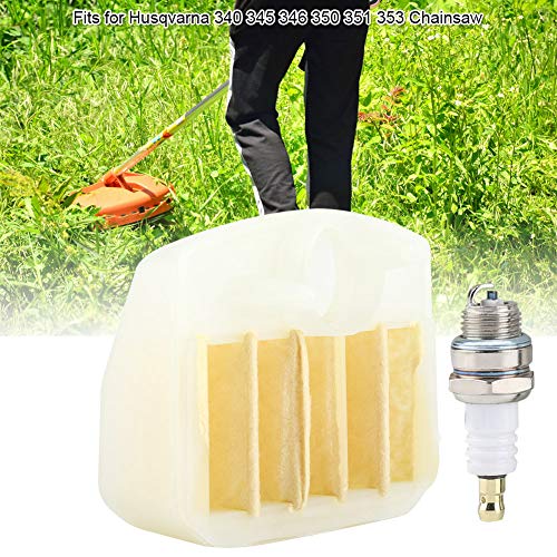 Kit De Bujías De Filtro De Aire + L7T Adecuado Para Husqvarna 340 345 346 350 351 353 Repuesto De Piezas De Herramientas Eléctricas Para Exteriores De Motosierra