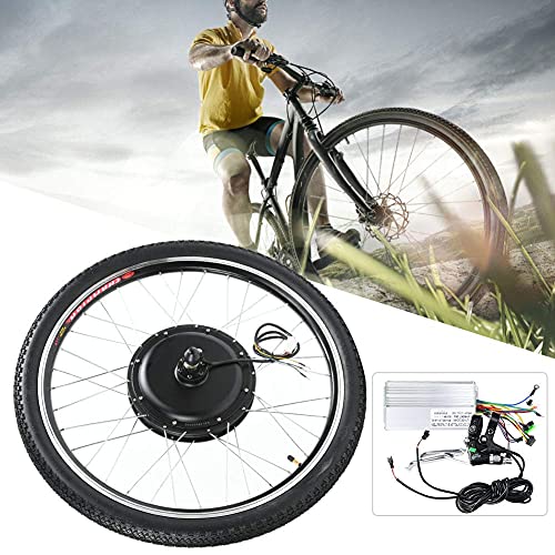 Kit de conversión de Bicicleta eléctrica de 26 Pulgadas, Kit de conversión de Motor de Cubo de 48 V y 1000 W con medidor para Bicicleta de montaña, Bicicleta de Carretera